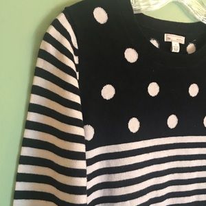 GAP Black and White Polk A Dot Sweater